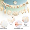 Schulanfang-Dekoset mit Holz-Einschulungskranz | Klassenzimmer-Girlande & Schulkind-Deko für Einschulungsparty |