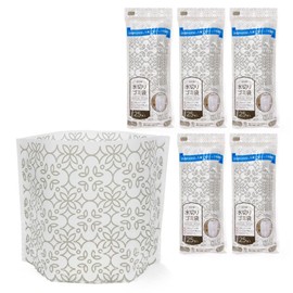 Nexa Dish Drainer Bags, Freestanding, Set of 25 x 5, Monotone Pattern, Approx. 6.9 x 9.8 x 4.7 inches (17.5 x 25 x 12 cm), No Triangle Corners, Easy to See Inside