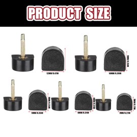 20 Pairs Replacement Heels, Heel Tips, Shoes, Pin Heels, Dowels, Stiletto Replacement Tips for High Heels, U-Shape Replacement Spikes, Heel Protectors for High Heels, 7.8, 9, 10 and 12 mm, U-Shape,