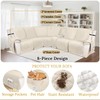 HDCAXKJ 100% Waterproof Velvet Recliner Sectional Couch Covers L Shaped