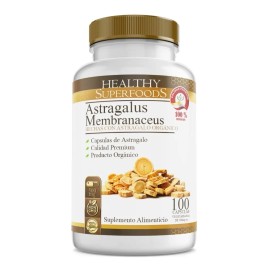 Healthy Superfoods Astragalo Astragalus Membranaceus Puro 100 Capsulas 500mg Sabor Natural