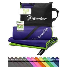 NirvanaShape Microfibre Towels, Absorbent, Lightweight, Quick-Drying Bath Towels, Travel Towels, Sports Towels, Ideal for Travel, Fitness, Yoga, Sauna