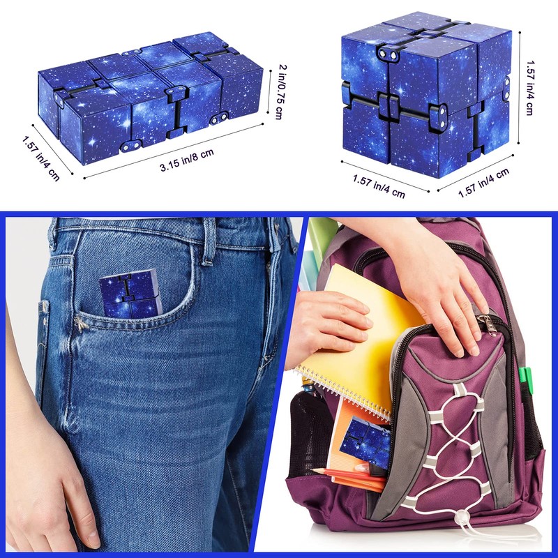 Infinity Cube Fidget Toy Stress Relieving Fidgeting Game for Kids