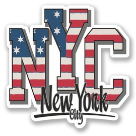 2 x 10cm New York City USA Vinyl Sticker Travel Luggage Tag Car Laptop Fun #5747 (10cm x 10cm)