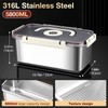 Stainless Steel Bread Box with Handle - a sealed bread