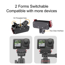 YHTSPORT Magnetic Holder for DJI Osmo Action 5 Pro/Action 4/Action 3, Magnetic Adapter Quick Release Mount Accessory for Osmo Action 5 Pro/4/3/Osmo 360 with Foldable Interface