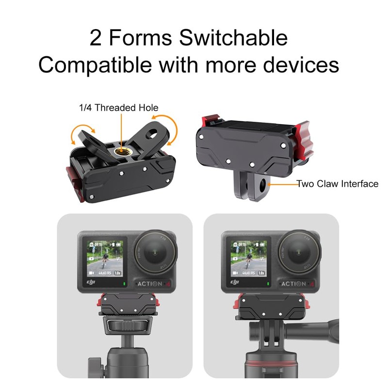 YHTSPORT Magnetic Holder for DJI Osmo Action 5 Pro/Action 4/Action