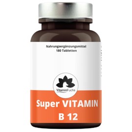 Super Vitamin B12 Lozenges High Dose with Methylcobalamin and Orange Flavour, Energy & Nerve Support, Vegan VitaminFuchs