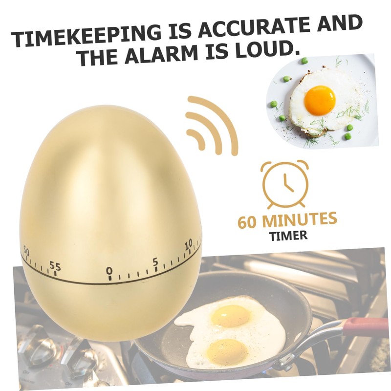 GRIRIW Creative Egg Shape Timer Fun Kitchen Cooking Timer for