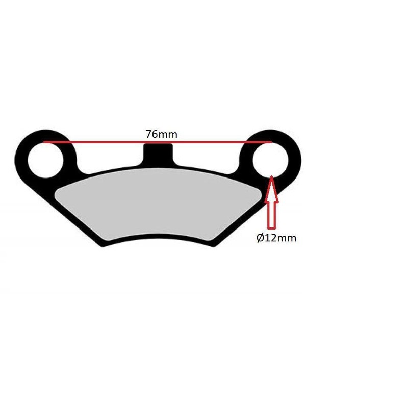 Tecnium Brake Pad for Quad Linhai 260 Goon 2X4/4X4 2007