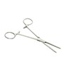 SE 6.25-Inch Stainless Steel Straight Forceps - Self-Locking, Serrated Tip