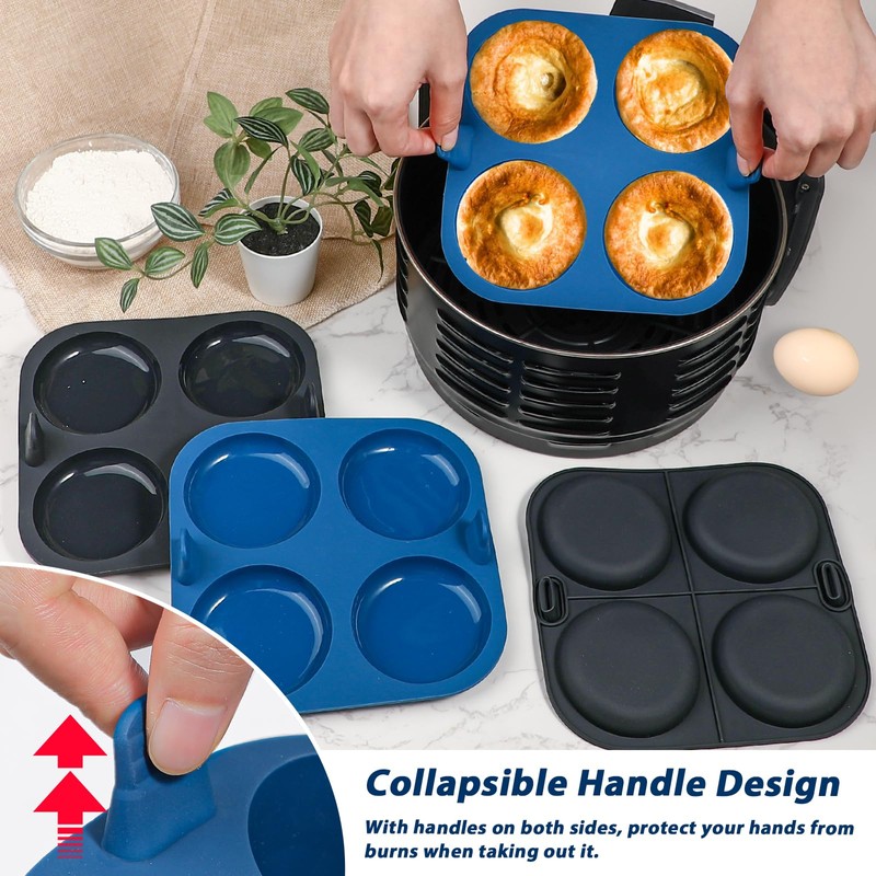 Webake Air Fryer Yorkshire Pudding Pan for Baking, Nonstick Silicone