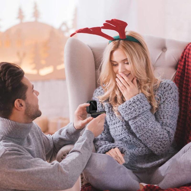 GBYAN Ring Box with LED Light Jewelry Display Gift Box