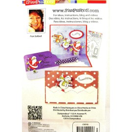 Stampendous Christmas Santa Snowman Skating Stampendous Clear Stamp & Die Cut Set CSD10 NEW!