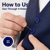 Pack of 12 Dark Blue Sew on 15mm Round Buttons