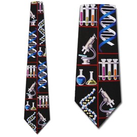 Three Rooker Chemistry Ties Science Neckties Laboratory Necktie Black DNA Science Mens Neck Tie