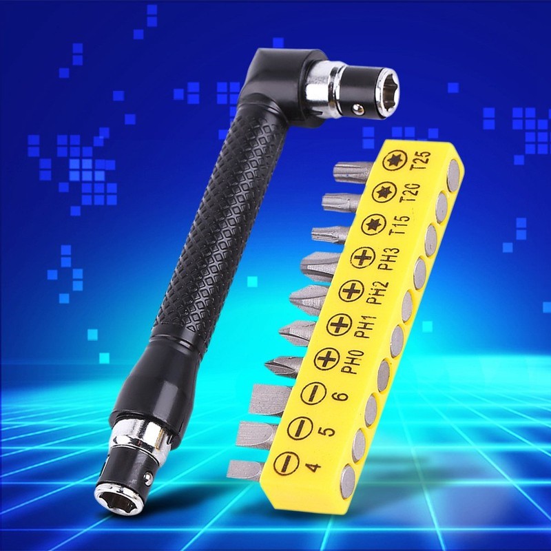 1/4 Inch Double Head Hex Socket Angle Hand Screwdriver 90