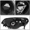 ECCPP Headlight Assembly Pair For Honda Civic 2001-2003 Black Housing