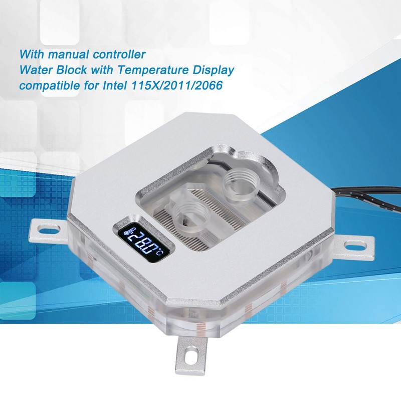 CPU Water Cooling Head VA Screen Temperature Display Computer CPU