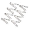 sourcing map 8 Sets Stainless Steel 360 Degree Rotating Door