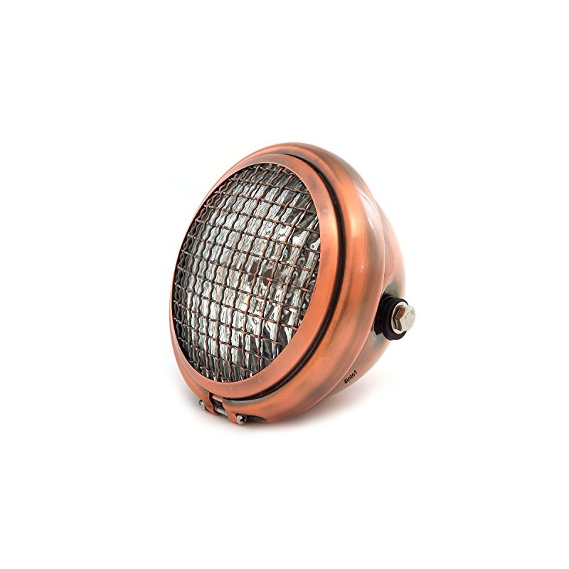 4into1 5.75" Bullet Side Mount Halogen Motorcycle Headlight w/Grill -