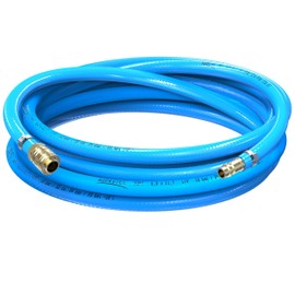 Auprotec Safety Compressed Air Hose Set, Prevost PVC Hose, Surflex Pro and Brass Quick Coupling, Professional Accessories