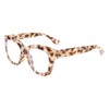 FEISEDY Retro Reading Glasses Thick Square Big Frame Blue Light