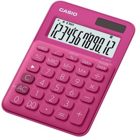 Casio MS-20UC-PK Desktop Calculator, 12 Digits 2.3 x 10.5 x 14.95 cm, Light Pink