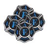 IAFF Sticker Decals 4 pack Firefighter Int'l Maltese Cross Black