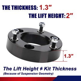 2'' Leveling Lift Kits for 2007-2022 Silverado 1500 Sierra 1500, 2 Inch Front Strut Spacers Leveling Kits Compatible with Chevy Silverado 1500(2WD 4WD) GMC Sierra 1500(2WD 4WD)