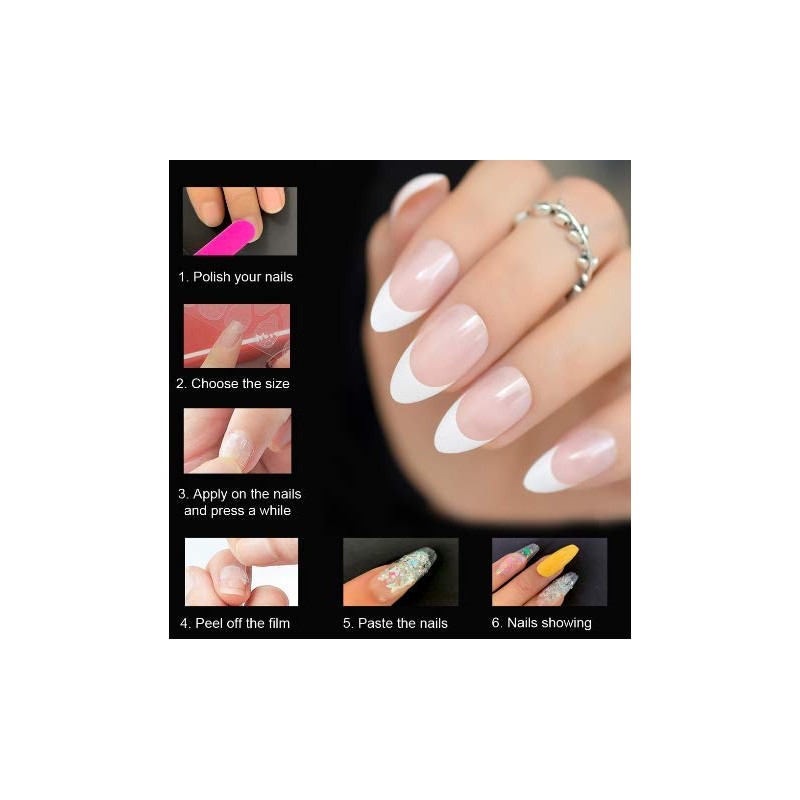 Uñas postizas de color rojo burdeos para prensar - Uñas