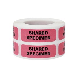 Shared Specimen Medical Healthcare Labels, 0.5 x 1.5 Inch Rectangle, 500 Total per Roll