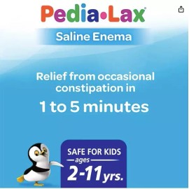 Fleets Pedia-Lax Enema For Children Saline Laxative Latex Free 2.25 fl oz