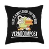 Worm Farm Bin Worm Composting Bin Composter Vermicomposting Throw Pillow