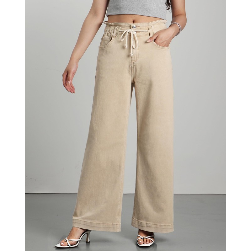 GRAPENT Women's High Waisted Bootcut Jeans - Oversized, Wide Leg,