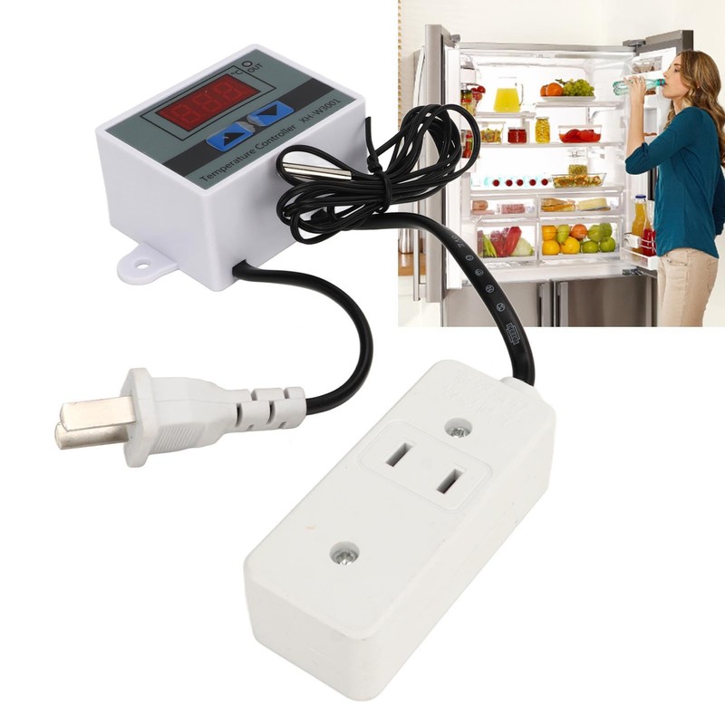 Digital Thermostat Temperature Controller 110-220V Probe US Plug 1500W ABS