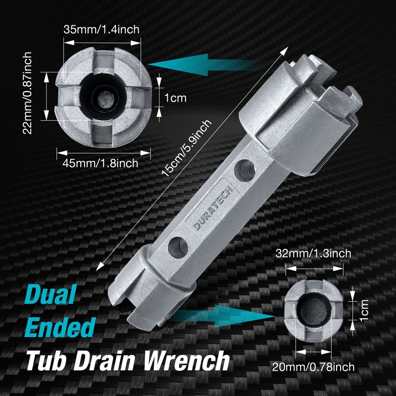 DURATECH 10 "-17" Telescoping Basin Wrench with 1-3/8" to 2-1/2"