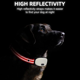 Collar Replacement Strap, Reflective Replacement Nylon Collar Strap Dog GPS Training Bark Receiver Collars, Durable Adjustable E Collar Straps for Small Medium Large Dogs, Red