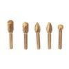 5Pcs Grinding Bit Head Rotary File Burr Double Cut Tool