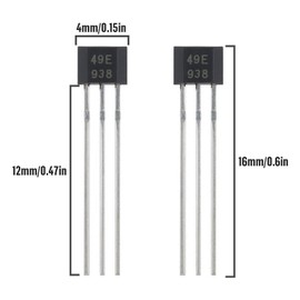 ALLECIN 20Pcs 49E OH49E SS49E S49E TO-92S Hall Effect Sensor 3Pins Magnetic Detector