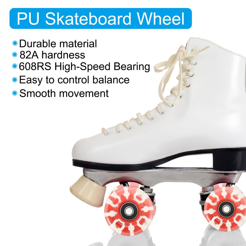 PATIKIL Roller Skate Wheels Set,8 Pack 58mm 82A Light Up