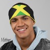 Motique Accessories Large Cotton Bandanas - Jamaican Flag- Green Black