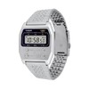 Casio A1100D-1D Digital Silver Strap Unisex Adult Watch, Gray Dial,