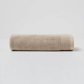 Homescapes Premium Bath Towel Cotton 70 x 130 cm, Hand Towel Beige, 100% Egyptian Cotton, 700 g/m²