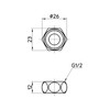 SAN-EI Faucet PB41A-24-13 Cap Nut, Cap for Unutilized Hoses, Nominal Size:
