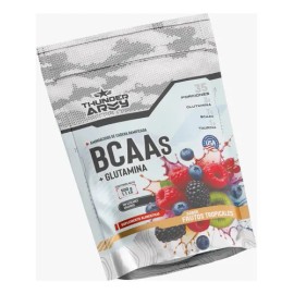 Aminoácidos BCAAs y Glutamina THUNDER ARMY para Recuperación Muscular Sabor Frutos Tropicales 500g                                                    