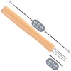 com-four 4 x jacket potato forks with 3 prongs, made