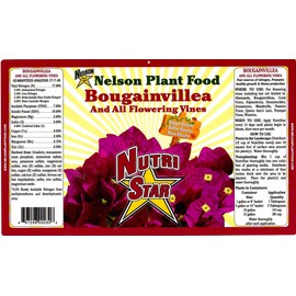 Nelson Bougainvillea & All Flowering Vines Food Trumpet Wisteria Jessamine Honeysuckles Indoor Outdoor Granular Fertilizer NutriStar 17-7-10 (15 LB)