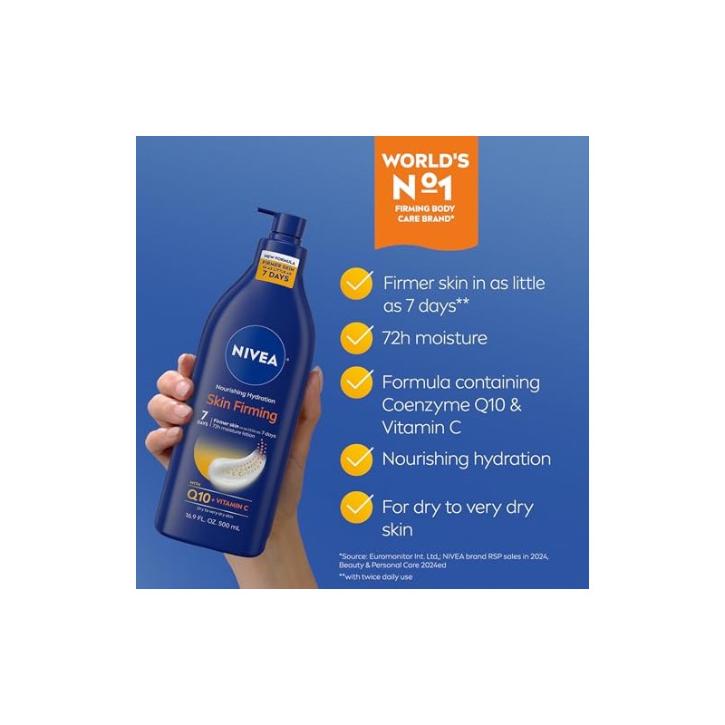 Nivea Nourishing Skin Firming Body Lotion, 16.9 Fluid Ounce