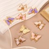 sourcing map 20 Pcs Mini Butterfly Charm, Metal Gold Plated